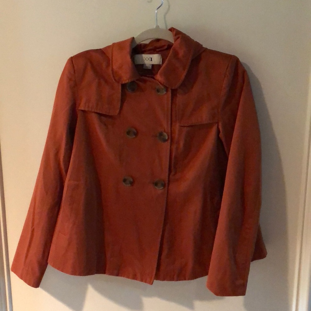 Orange hooded Forever21 Jacket